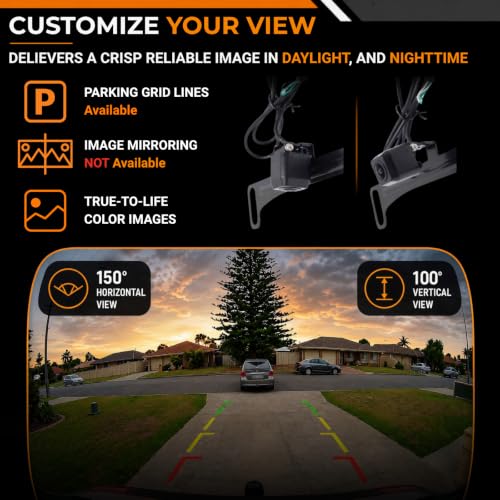 Brandmotion 9002-7452 Factory Tailgate Harness with Dual Mount Camera fits 2017-2021 F250 F350 Super Duty with Factory Rear Vision | Waterproof Case with Anti-Fog Lens | 150° Wide Reverse View - style: Ford 17-Current