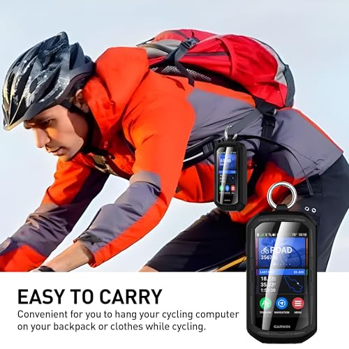 Suoman for Garmin Edge 1050 Clear Screen Protector Case -Black