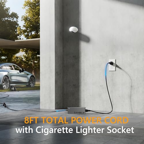 AC to DC Converter 10A Car Cigarette Lighter Socket, SANSUN 120V to 12V Supply Adapter Transformer for Electric Air Pump, Car Fan and Other Devices Under 120W (10A) - size: 10A