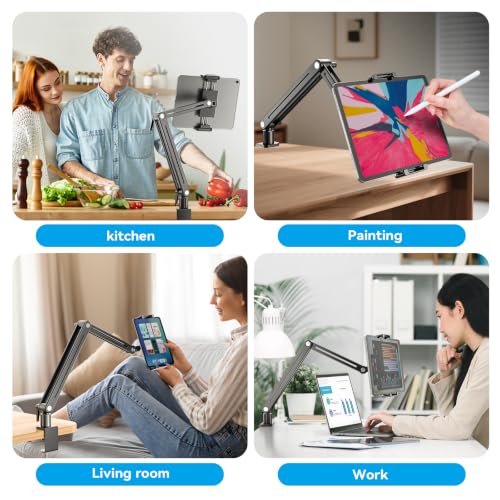 Portable Monitor Arm Mount Holder Screen Stand 18.5" 360° Rotating Base - size: up to 18.5"