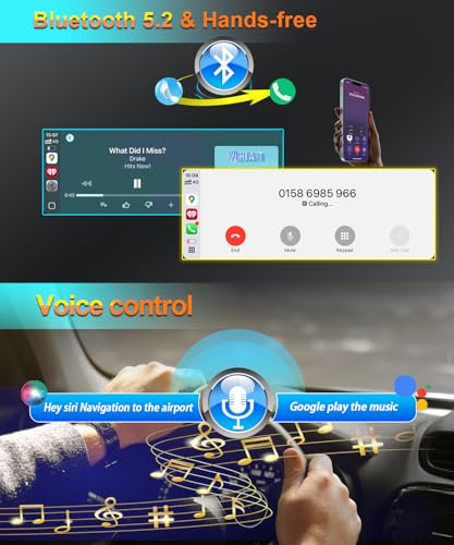 Single Din Car Stereo:Wireless Apple CarPlay Car Radio with Bluetooth 5.2