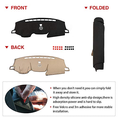 Cartist Suede Dash Mat Cover for Honda CR-V CRV 2017-2022 Dash Cover Nonslip Dashboard Mat Protector Sunshade No Glare - size: dash mat for Honda CR-V 2017-2022