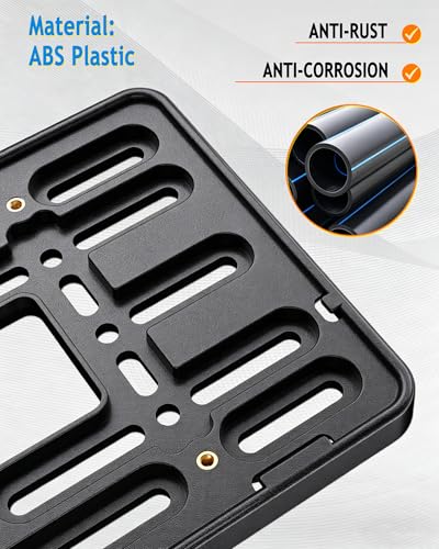 Aootf Front License Plate Bracket Holder, Bumper Plate Mounting Kit & Screw