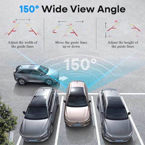 15-Minute Easy to Install Backup Camera: Plug-Play 15FT Clear Night Vision - size: 4.3" Monitor with Camera