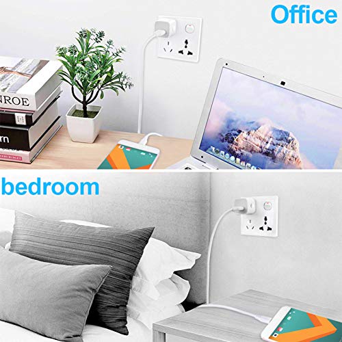 USB Plug Wall Adapter,1A/5V Single Port Wall Charger Block Charging Cube - color: White