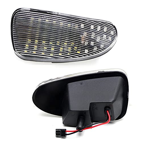 iJDMTOY Clear Lens 45-LED Red/White Side Door Courtesy Light Assemblies Compatible with Ford 1997-2003 F150, 1997-1999 F250 Light Duty, Replace OEM Clear/Red Lens Lamps - style: Clear Lens