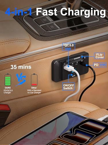 12V USB Outlet RV Wall Mount Panel: 40W 4 Ports USB Socket Car Charger 2PCS