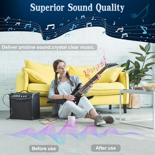 Elecan 6.35mm (1/4 Inch) TRS Male to XLR Female Cable 6 Ft, Balanced Professional Shielded Stereo Microphone Cable Cord, Gold Plated for Mixer AMP Speaker Amplifier with 6.35 to 3.5mm Adapter+Ties - size: 6FT, style: 6.35mm to XLR Female