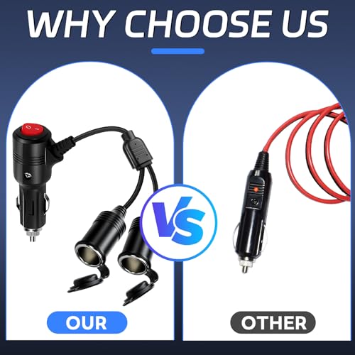 Cigarette Lighter Splitter 12V Dual Socket Adapter - size: 2 Ports