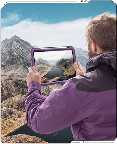 MoKo Shockproof Case for iPad (A16) 11th/10th Generation, Dark Purple - color: Dark Purple