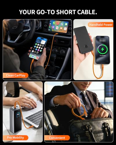 2-Pack 1.5ft 240W USB C to C Cable, Travel Station Laptop Hub - color: Orange, size: 1.5 ft (18 in)