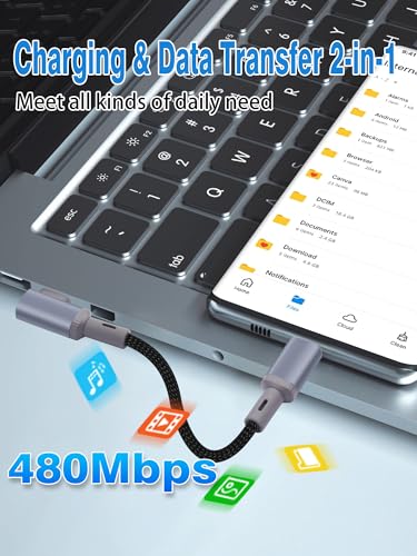 YACSEJAO 100W Short 90 Degree USB C to USB C Cable 5.9inch - style: Side to Side Angle
