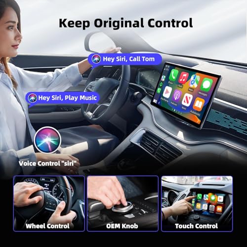 Wireless CarPlay Adapter for iPhone, Mini USB Design for Cars with Wired CarPlay, Fast Connection,5.8GHz WiFi,No Delay, Compatible with iOS 10+ & iPhone 6+