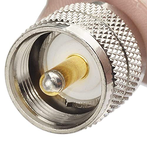 Superbat CB UHF Male PL259 to UHF Female SO239 Jumper RG58 Coax Cable 3ft - size: 3ft, style: right angle