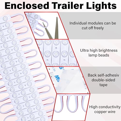 120 Led Van Interior Light Kits, 12V Led Light Strip, Cargo Van Accessories - color: 40 Modules(120 LED)