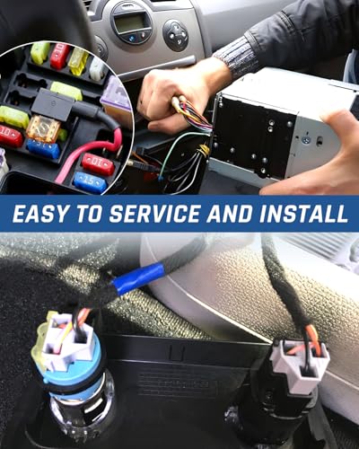 12 Volt Power Adapter Wiring Harness Switch Connector Plug with Fuse Fit for Chrysler Dodge Ram 2001-2022 Power Outlet to Add Backup Camera CB Radio Radar Detectors Portable GPS