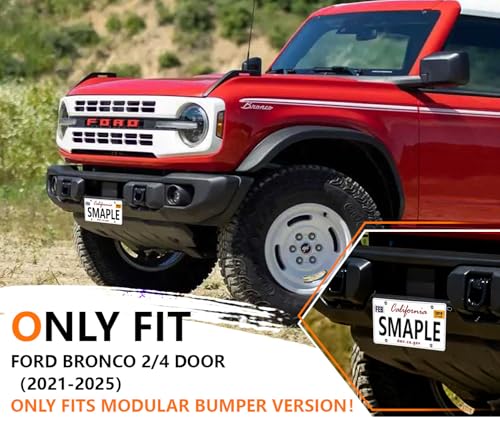 GZSH License Plate Frame Compatible with Ford Bronco 2021-2025 2/4-Door - size: For Bronco 2021-2025