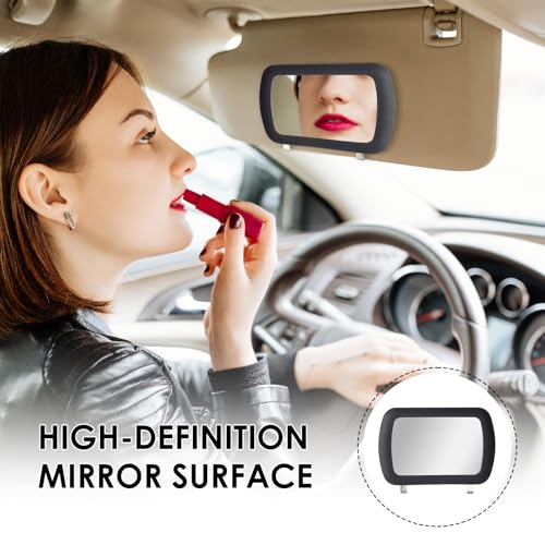 Car Sun Visor Vanity Mirror, HD Clip-on Makeup Car Mirror Vanity, Black
