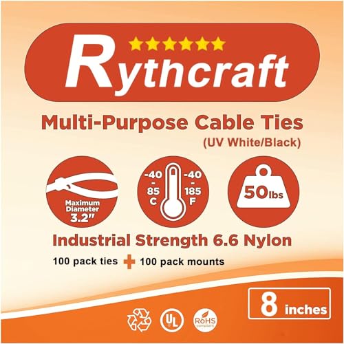 100 Pack 1.1 inch Zip Tie Adhesive Mounts Self Adhesive Cable Tie Base Holders with Multi-Purpose Tie wire clips with screw hole,Anchor stick on wire holder with 8 inch zip ties(White) - color: 100 Pack 1.1" White