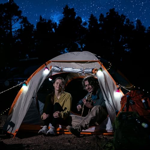 EverBrite Rechargeable Camping Lights 3 Pack, 3 Light Modes with Clip Hook - color: Multicolor