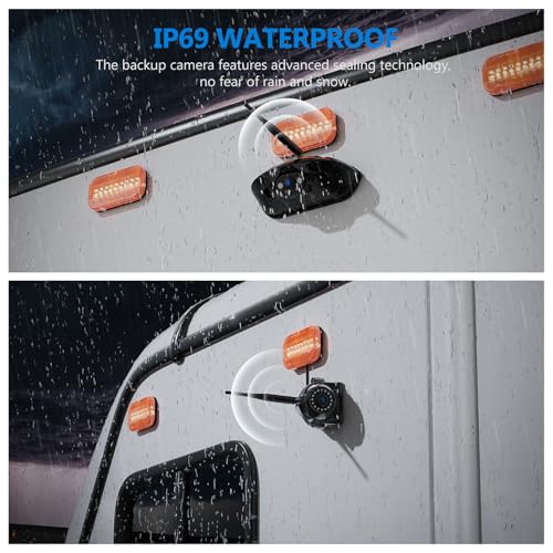 3 Wireless RV Backup Cameras System for Furrion Pre-Wired RVs Trailer - size: 7 inch - 3 Cam