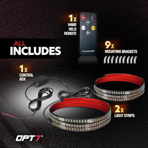 OPT7 63" LED Strobe Running Board Light Strips (2PCS)