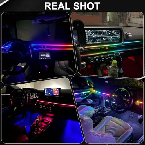 Acrylic Car Interior LED Lights, 18-in-1 RGB Fiber Optic Ambient Kit - size: Car Ambient Lighting Kit (18 in 1)