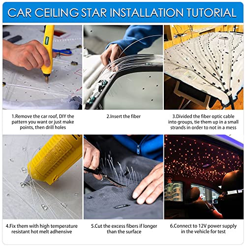 ATOKEE Starlight Headliner Kit 1000pcs 0.03in 13.1ft for Car Roof Use - size: 1000pcs*0.03in*13.1ft