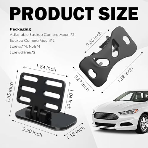 2 Set Car Backup Camera Mount Kit, 180° Adjustable