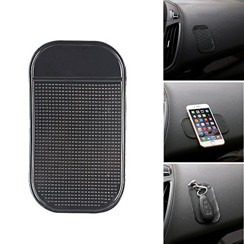 Car Dashboard Sticky Pad, 5-Pack Anti-Slip Dash Mat Upgraded Bigger and Thicker, Non-Slide Phone Mat for Radar Detector, Keys, Glasses, GPS, Coins, Vehicle Ornament - size: 6.3 x 3.5 Inch