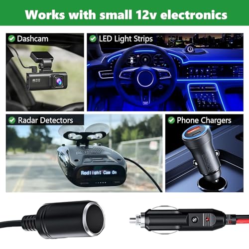 MGI SpeedWare USB to Car Cigarette Lighter Socket with Step-Up Converter Adapter Cable, USB-A 5V to 12V Female Plug-in, Max Power 8W