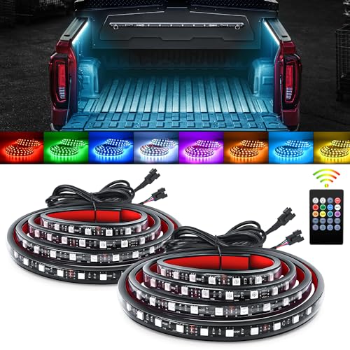 GOOACC RGB Truck Bed Light Strip 2PCS 60" 180 LEDs Neon Accent Lighting