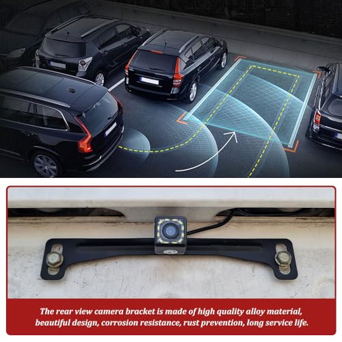 Reverse Rear Camera License Plate Bracket, Backup Camera License Plate Mount, Universal Car Dash Cam Mirror Camera Kit Rearview Camera Mount, Installation Holder for Backup View Camera