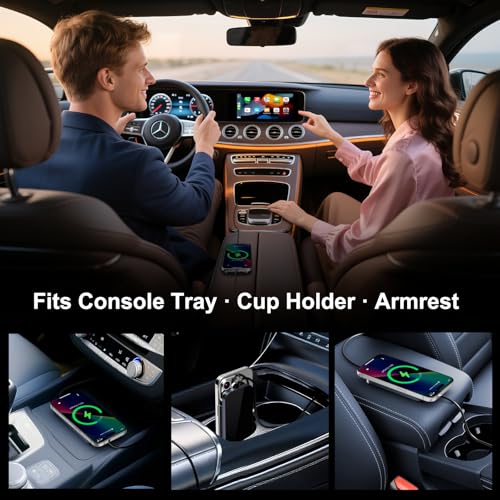 Wireless CarPlay Adapter with Magnetic 15W Fast Charging for iPhone 17/16/15/14/13/12 Series โ Wired to Wireless CarPlay Converter, Auto-Connection Plug & Play