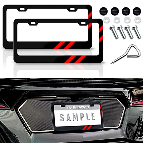 2 PCS Matte License Plate Frames fit for All Dodge - size: For Dodge