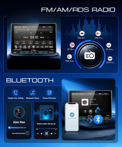 7 Inch Single Din Car Stereo with Wired/Wireless CarPlay Android Auto