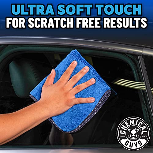 Chemical Guys, Professional Microfiber Towels, 16 x 16 in, Blue, 3 Pack - color: Blue, size: 3 Pack