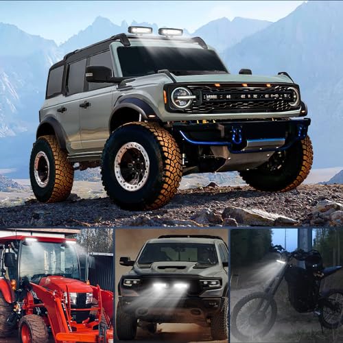Nilight LED Pods 2PCS 6 Inch 60W Flood Spot Beam Combo Light Bar Driving Fog Off Road Lighting 12V 24V for Trucks UTV ATV Marine Boat Golf Cart Trailer - color: 60W Led Pods 2Pcs White