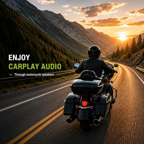 Motorcycle CarPlay Bluetooth Headset Bypass Adapter - color: military green