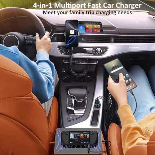 Car Charger USB C, 65W Multi Port Dual 12V Cigarette Lighter USB Charger - color: Black, size: 1-Pack