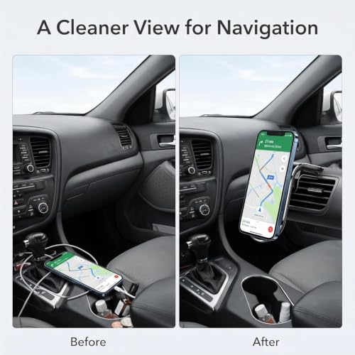2Pcs Black Universal Phone Holder Clip Car Air Vent Magnetic Mount Holder Bracket for GPS Suporte Celular Car Phone, Vent Clip Phone Holder,Cell Phone Automobile Cradles