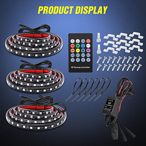 Nilight 3PCS 60 Inch RGB Truck Bed Light Strip 270 LED Neon Accent LED - color: RGB (Red, Green, Blue)