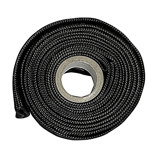 Spark Plug Wire Heat Shield 1" IDX10' Fiberglass Wrap Heat Sleeve Adjustable Fuel Line Heat Shield for Car&Auto Wire Loom Protection (Black) - color: black, size: 1" IDX10'