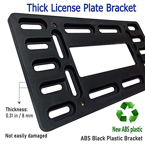BGGTMO Front License Plate Mounting Kit- License Plate Bracket Holder - color: With Thin Edge Frame