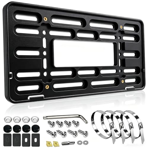Aootf Front License Plate Bracket Holder, Bumper Plate Mounting Kit & Screw