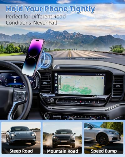 PZK Car Phone Holder for 2022-2026 Chevy Silverado/GMC Sierra 13.4'' Screen - color: Magsafe, size: Silverado 1500 /GMC Sierra 1500 2022-2026