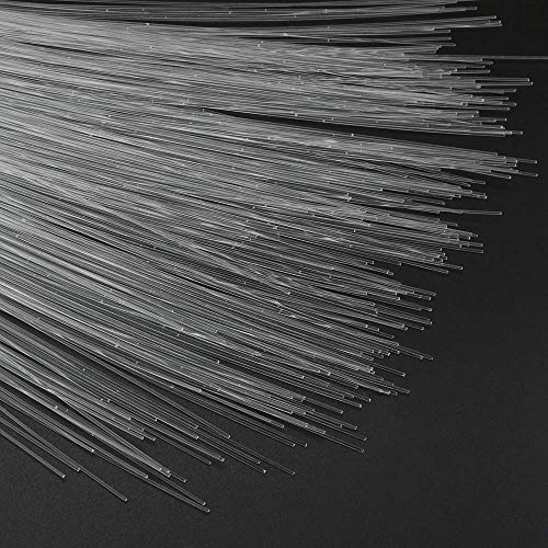AZIMOM 50pcs PMMA Plastic Flash Point Fiber Optic Strands Light Side Glow Curtain Waterfall Optical 0.04in 6.5ft Fiber Cables for LED Light Engine Driver Source - size: 50pcs*0.04in*6.5ft