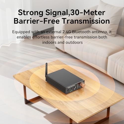 Bluetooth 6.0 Receiver, Bluetooth Audio Adapter with 3.5mm AUX RCA Cable, Wireless Audio Receive Old Stereo/Home Speakers/Wired Headphones/Home Audio Music Streaming Stereo System - color: Black