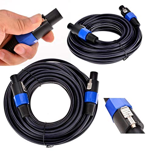 2 Pack 6 Feet Speakon to Speakon Cable 12 Gauge 2 Conductor Twist Lock - size: 6Ft
