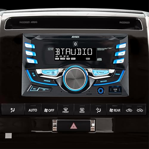 Jensen MPR420 Double DIN Bluetooth Car Stereo, AM/FM Radio, USB Playback